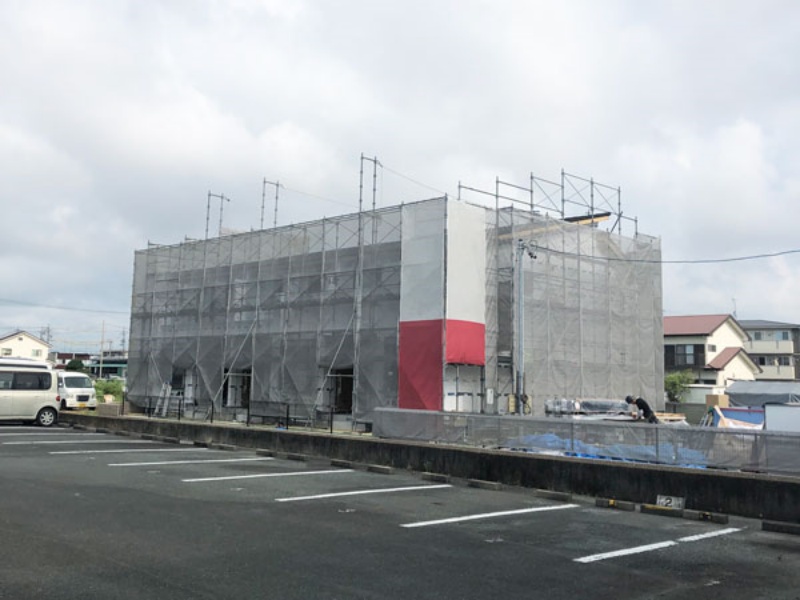 集合住宅新築工事用足場
